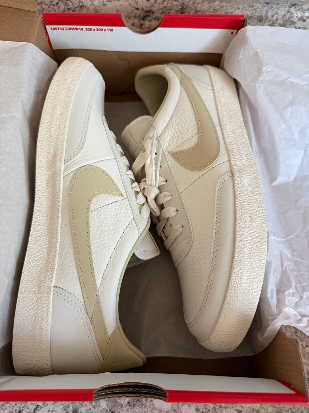 Nike Killshot 2 LTR PRM Sail LT Khaki Size 10 Men’s (New With Original Box)